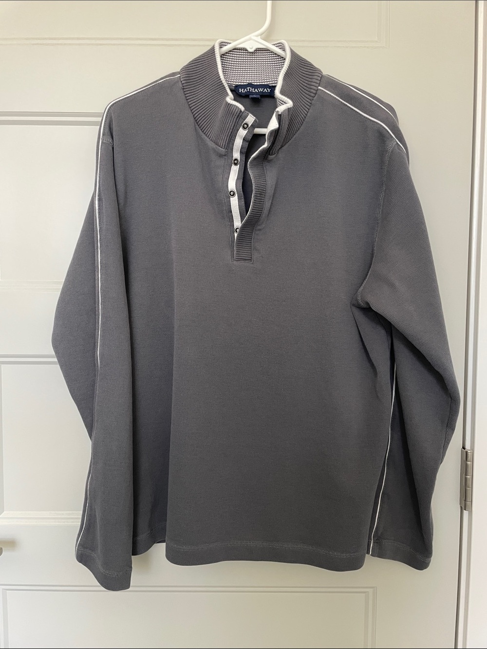 Hathaway Men’s Ribbed Knit Sweater 100% Cotton